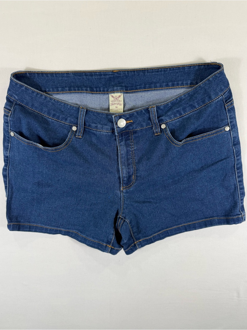 Faded Glory Dark Blue Denim Jean Shorts
